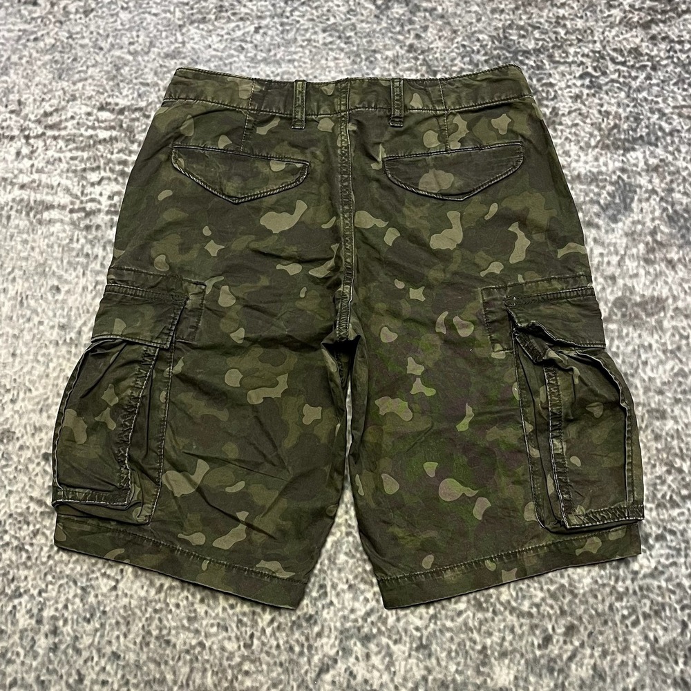 Gap Cargo Shorts Green Camo Mens 28 Camouflage Skater‎ Utility Y2K